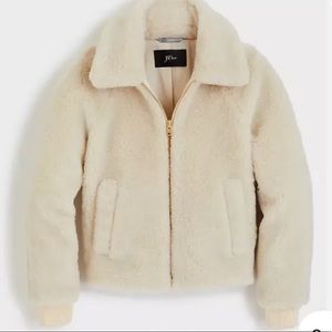 Faux fur bomber jacket